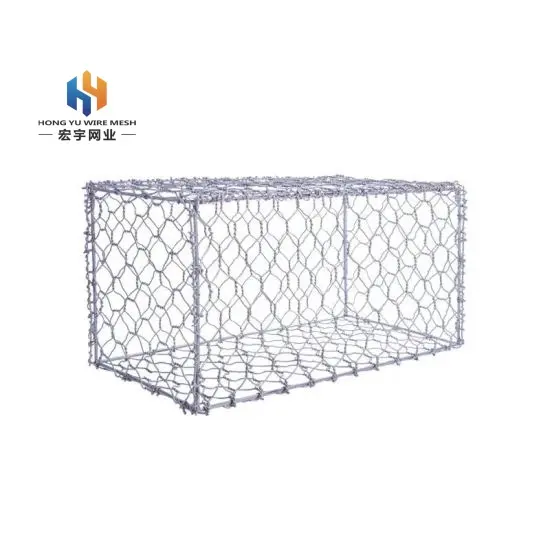 PVC Revestido Hexagonal Woven Wire Mesh Gabion Caixas Bending Cutting Processado para Pedras Gabion Wall Fence a preço competitivo