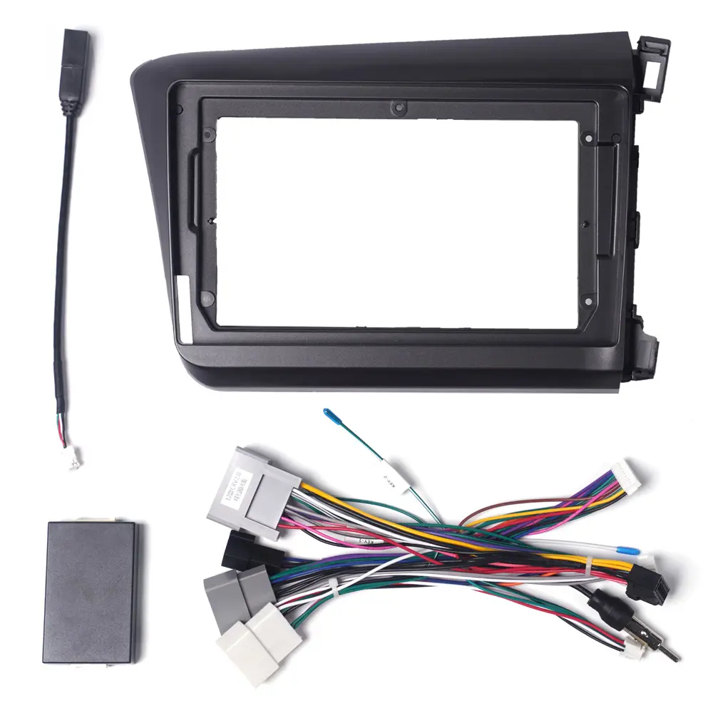 Pannello di navigazione GPS per auto per Honda Civic 2012-2015 RHD schermo da 9 pollici 2 Din Android Dashboard Radio Stereo fasce pannello