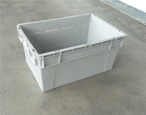 Caja de rotación de cajas de plástico PP encajable sólida reciclable de 650x440x310mm para almacenamiento de carga en logística contenedor de malla apilable - Product Image 5