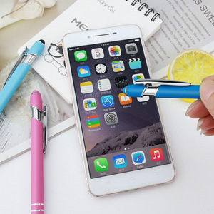 Popular Retractable 1.0mm Writing Width Ball <strong>Pen</strong> Business <strong>2</strong>-in-1 Aluminum <strong>Stylus</strong> Soft Touch Screen <strong>Pen</strong> With Custom Logo - Product Image 4