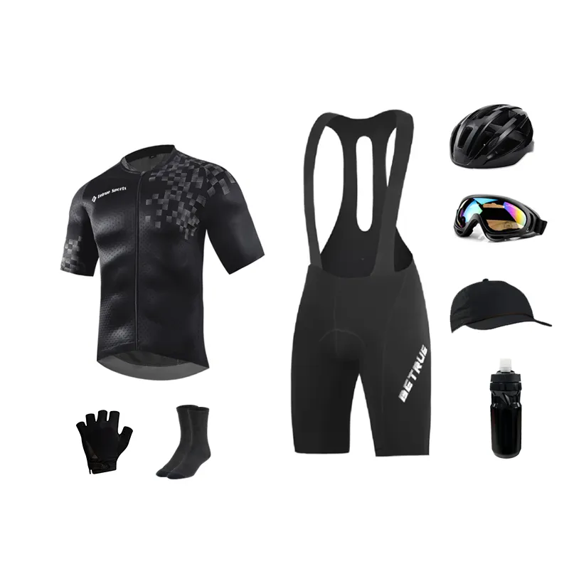 Chinesischer Hersteller Radsport-Set Radtrikot Fahrradkleidung Stoff Herren Jersey Radsportbekleidung