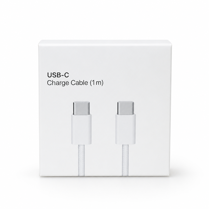Cable USB-C-C blanco de 60W