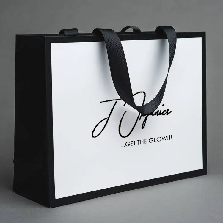 Prezzo scontato vendite borse per la spesa Boutique Logo sacchetti di carta dura con il tuo Logo