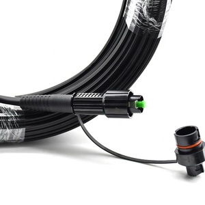 KNOFC IP 68สายเคเบิลรับแรงกระแทกกันน้ำมินิ SC APC 1F G657A2 FTTH สายเคเบิลหล่นผมเปีย50ม.