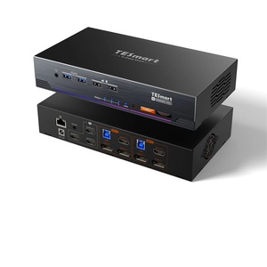 TESmart <strong>KVM</strong> <strong>Switch</strong> <strong>3</strong> Monitor 2 Computer 8K 2 In and <strong>3</strong> Out Support EDID Dynamic HDR 4 Port HDMI + DP Triple 4K144Hz <strong>KVM</strong> Switcher