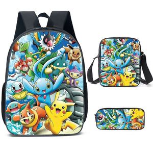 Tas Ransel Anak-anak Pokémon Pikachu, Tas Perjalanan Serat Buatan yang Dapat Disesuaikan dengan Kapasitas Besar dan Desain Bertema Anime - Product Image 2