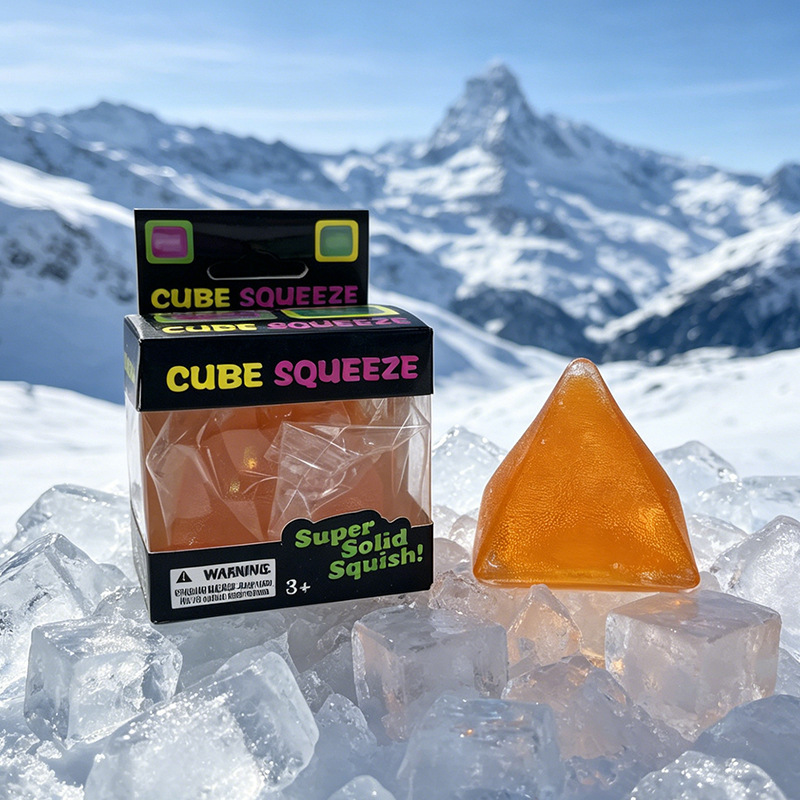 Maltose Squishy Toy - Pyramid (Yellow)