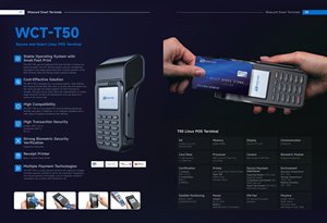 Wisecard Linux Мобильный POS терминал Ручной чековый принтер с NFC считыватель и сканер штрих-кодов USB WiFi Bluetooth Pos системы - Product Image 6