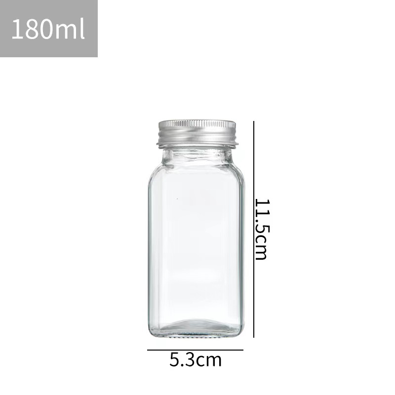 clear 180ml metal lid