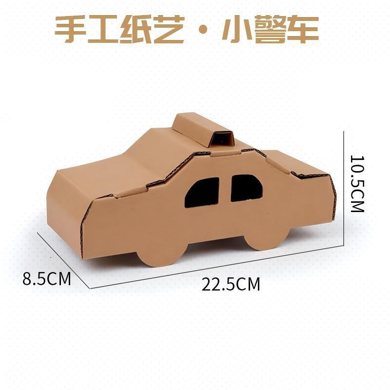 Handmade diy-small police car with instructions