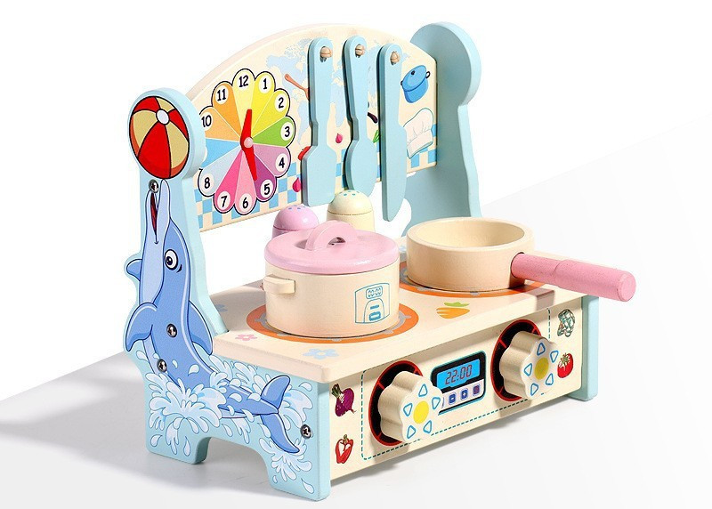 Dessin animé table petit poêle (dauphin)