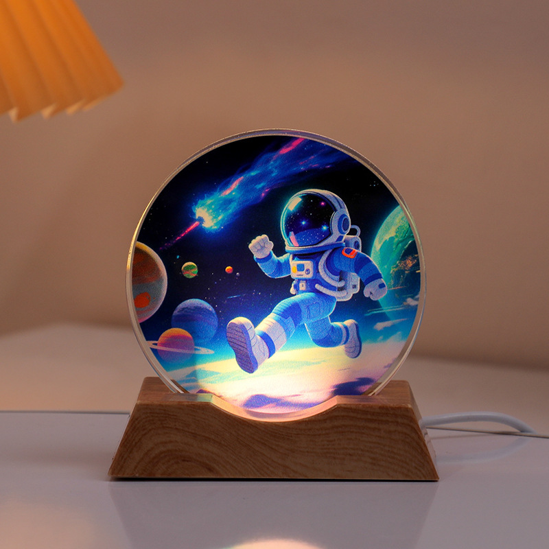 Astronaute courant-lumière naturelle