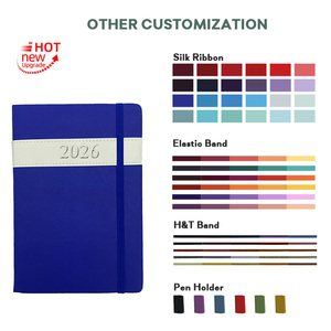 Copertina in pelle PU tinta unita A5 personalizzata Macron Notebook Diary diario promozionale Agenda Book - Product Image 6