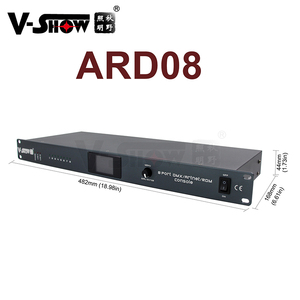 VSHOW ARD08 доставка от европейского контроллера ArtNet DMX 8 портов сетевой преобразователь вход 8*512 Канал выходной контроллер - Product Image 2