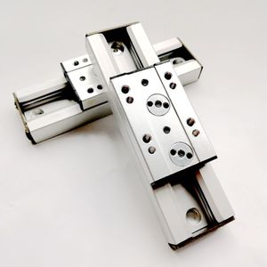 Riel de guía de aluminio con doble eje lineal, carril de guía con placas en los dos lados del extremo, SGR20N, barato - Product Image 4