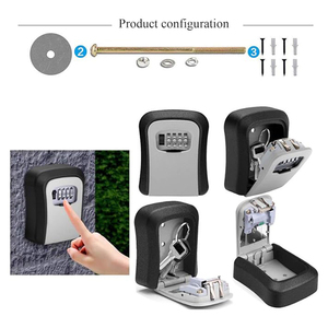 Master güvenli 4 haneli duvara monte siyah kapalı yüksek güvenlik için tuşları kodu açık Metal saklama kutusu ile kilit kombinasyonu - Product Image 1