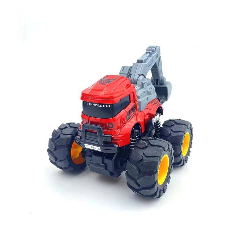 Excavatrice à gros pieds en rouge