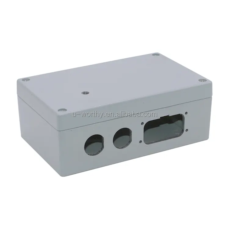 Caja de conexiones de aluminio impermeable de Metal IP67 a precio de fábrica de Ningbo, caja de carcasa de PCB electrónica de fundición a presión de aluminio resistente a la intemperie