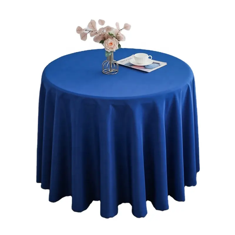 Toalha de mesa redonda para casa, banquete de hotel em cor sólida