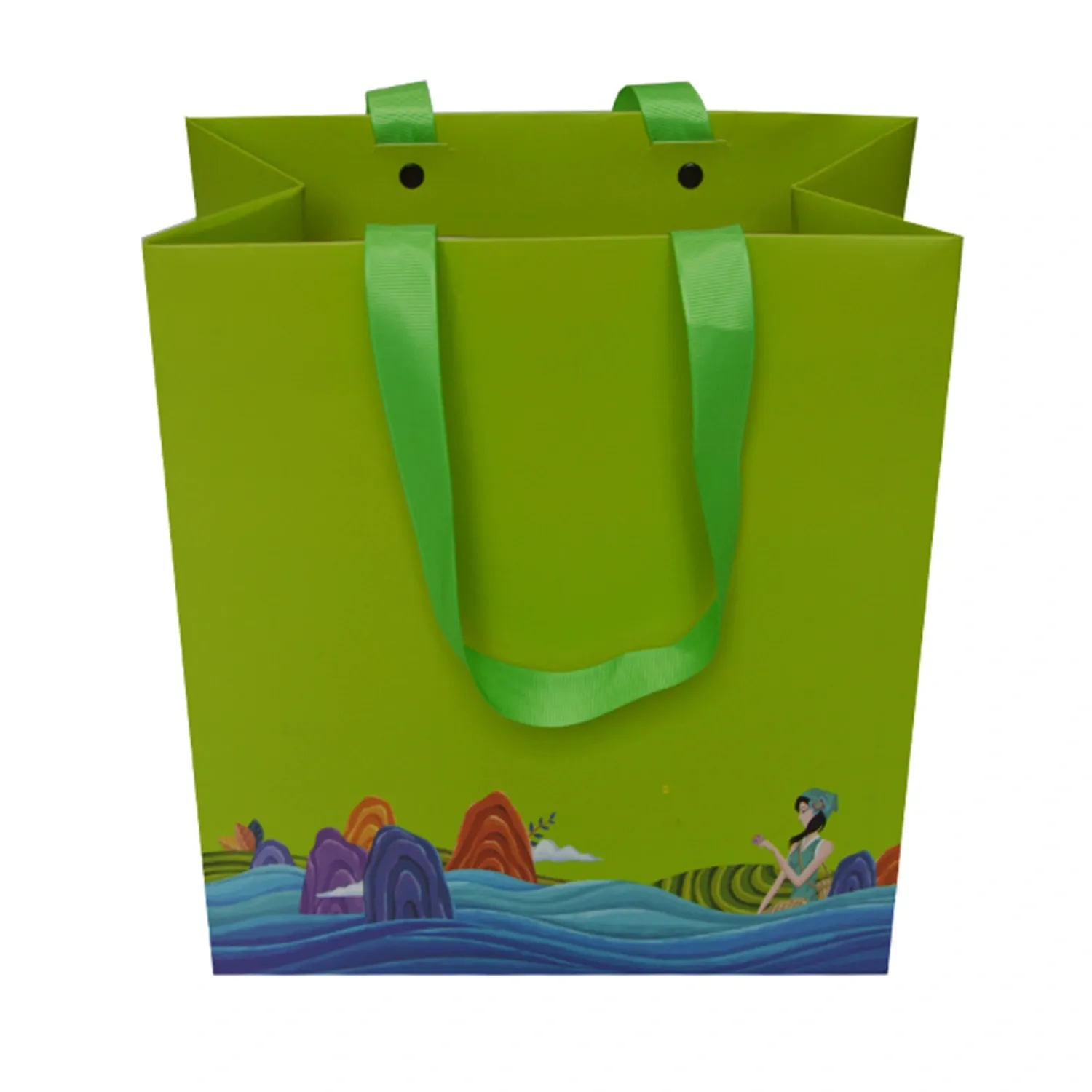 Sacchetti della spesa in carta da stampa con Logo personalizzato all'ingrosso produttore di sacchetti regalo in carta per laminazione impermeabile