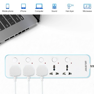 Universal Standard 5 Outlets Multi Plug Individual Switch <strong>Extension</strong> Board <strong>Socket</strong> - Product Image 4