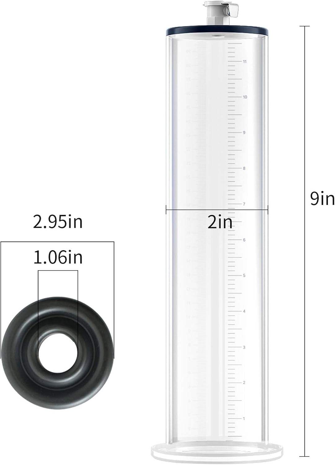 Cylindre clair: 9 * 2in