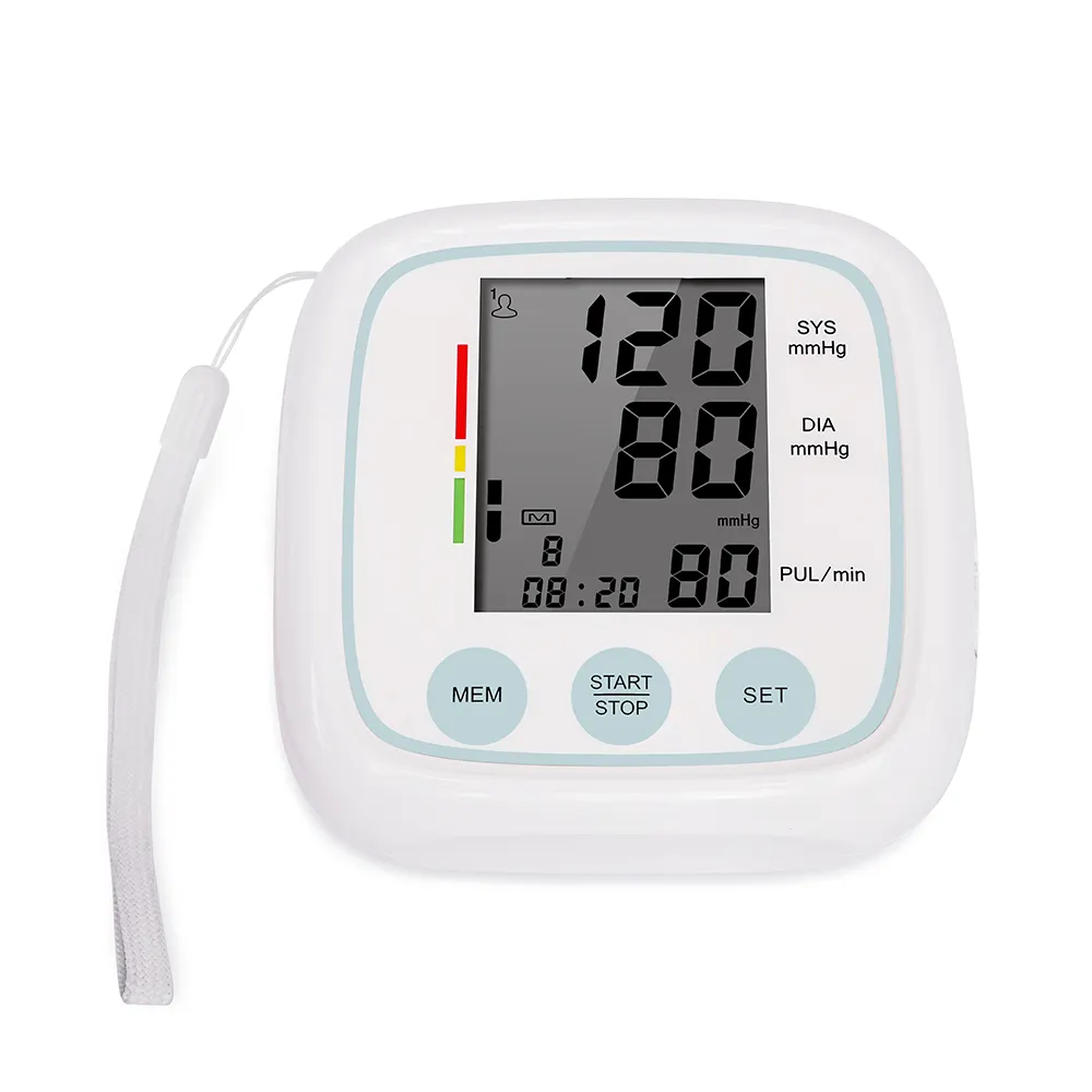 Mini monitor de pressão arterial, monitor de pressão sanguínea conveniente digital de hospital, taxa de pulso, batimento cardíaco