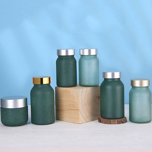 100ml màu xanh lá cây chai thủy tinh thân thiện với môi chất lượng cao khuyến mãi Pill chai trường hợp chai tròn - Product Image 1