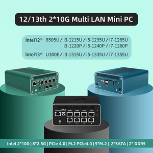 OEM 13th Network Computer Core I3 i5 i7 Industrial PC Box 2 * DDR5 4*2,5G Lan SFP X86 Consola Router Pfsense Firewall Mini PC - Product Image 3