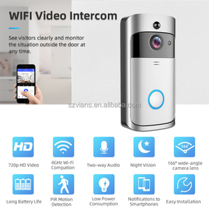 Videocitofono intelligente Vians Tuya WiFi con controllo dell'accesso alla porta della fotocamera dell'anello della porta - Product Image 6
