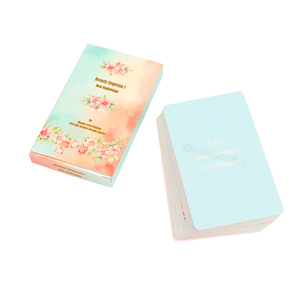 Factory Motivational Self Love Affirmation Cards Custom Printing Positive Phrase Game Card