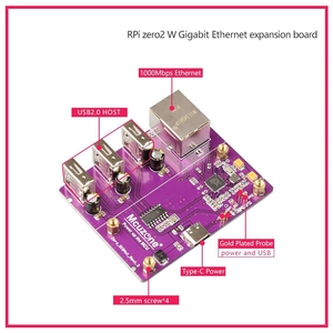 Raspberry pi zero2 W Gigabit Ethernet scheda di espansione USB a Ethernet HUB USB RJ45 cappello typec zero - Product Image 5
