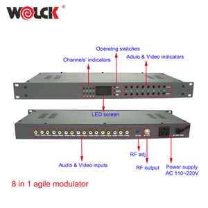 Modulador ágil 8 en 1 con canales analógicos, modulador RF para equipos de fibra óptica - Product Image 5