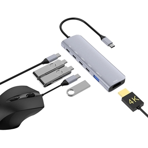 Macbook Pro/Air DellHPおよびTypeCデバイスと互換性のあるUSBCマルチポートアダプター6In1USBCからHDTBドック - Product Image 1