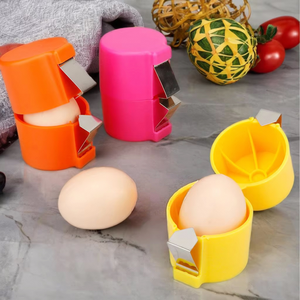 Manuel çelik yumurta kraker çırpıcı plastik açıcı ve ayırıcı kırma ham yumurta kabukları mutfak alet ev kullanımı için - Product Image 6