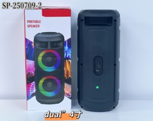 Altavoz Bluetooth portátil RGB de 4 pulgadas, sistema de sonido inalámbrico de graves profundos de 10W con MIC TWS USB TF FM AUX, función LED - Product Image 6