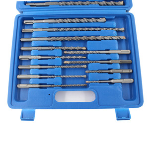 Electric Hammer Drill <strong>Bit</strong> <strong>Set</strong> SDS Plus Round Handle Slot Tip <strong>Chisel</strong> Plastic Box <strong>Set</strong> 17PCS Single TipDrill <strong>Bit</strong> <strong>Set</strong>