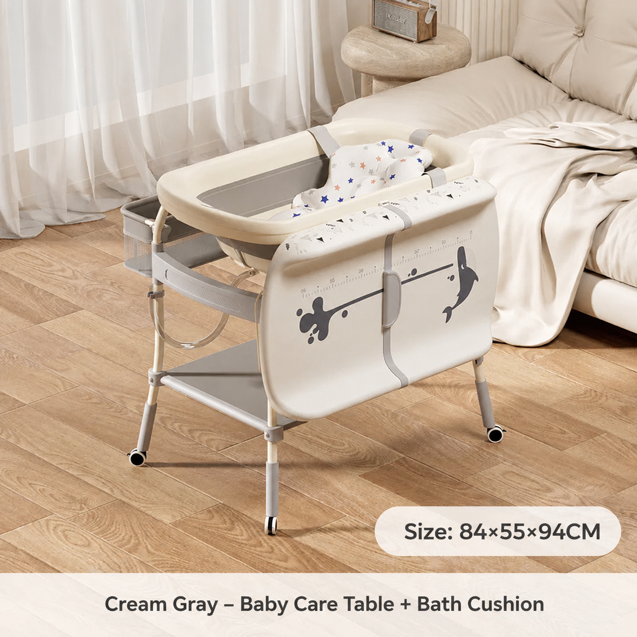 Tapis de bain pour table à langer pour bébé, version améliorée