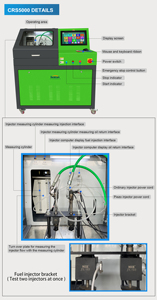 ม้านั่งทดสอบหัวฉีดแบบ piezo Crs5000รางทดสอบหัวฉีดคอมมอนเรล - Product Image 4