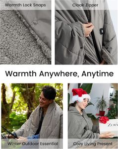 CE GS Approval Heated <strong>Blanket</strong> Battery Operated Portable Cordless Rechargeable 3 Heating Levels Electric <strong>Blanket</strong> - Product Image 6