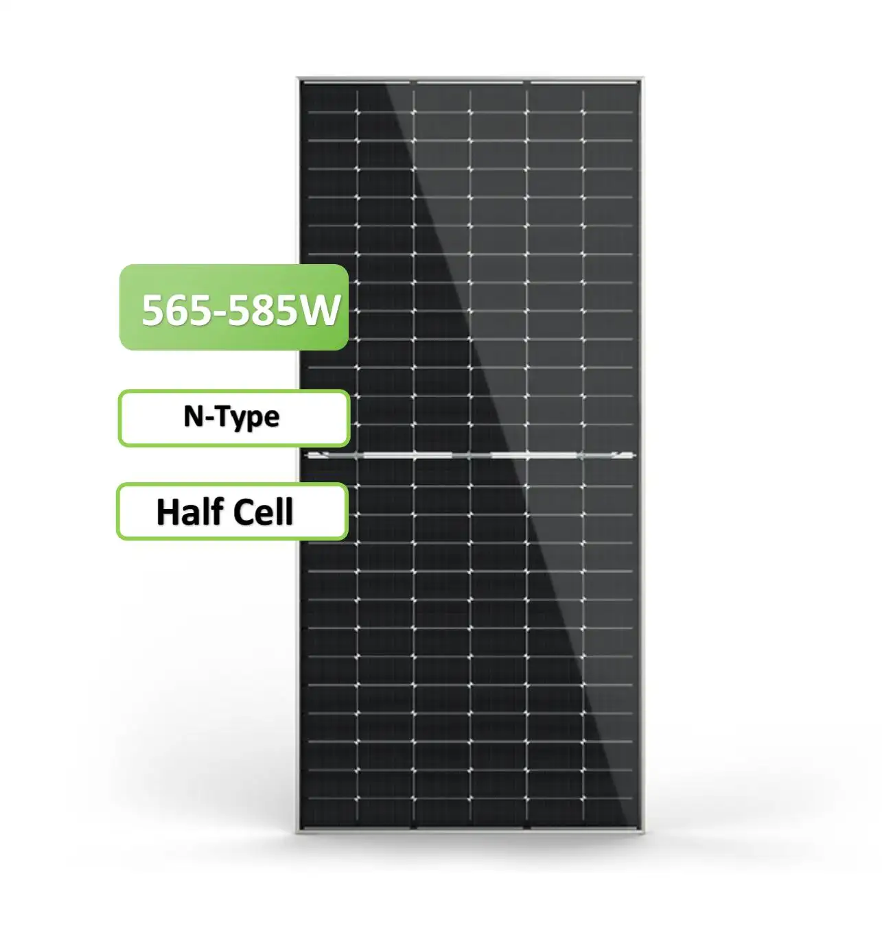 N 형 72HL4-(V) 565-585 와트 태양 전지판 SMBB 모노 페이시알 모듈