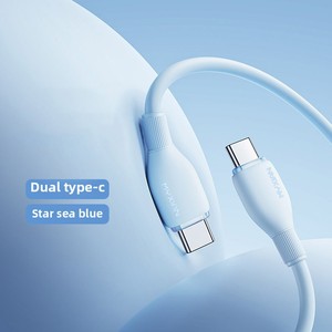 120W สายชาร์จซิลิโคนแบบคู่ชนิด C, แจ็กเก็ตพีวีซีสายถักสำหรับ Apple Huawei สำหรับ Xiaomi VIVO OPPO M - Product Image 6