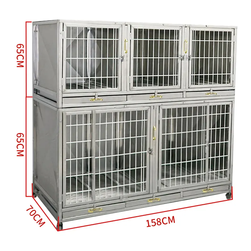 Stainless Steel Kennel Dog Veterinary Icu Cage Dog Application And Pet Cages Hospital Bank Car Cage For Dogs Air