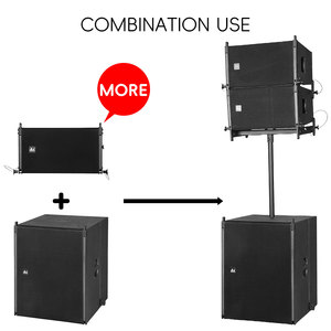 Vente en gros de haut-parleurs à réseau de lignes passives de 10 pouces + double caisson de basses de 15 pouces Haut-parleur pa professionnel Équipement de sonorisation - Product Image 2