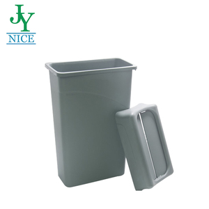 Cubo de basura de plástico para reciclaje, cubo de basura, contenedor de basura rectangular - Product Image 4