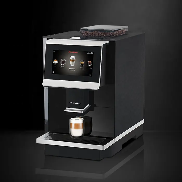 Dr.Coffee C12 Piano nero macchina da caffè completamente automatica da chicco a tazza