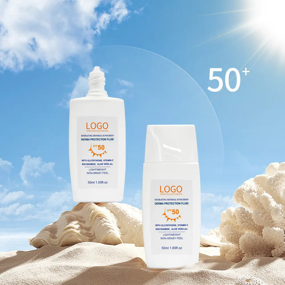 Private Label spf 50 Invisible Sports Sun Screen Products produttore unseed Mineral Bulk crema solare spf50 per il viso