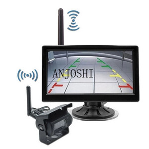 Wireless 5 Inch Car Rearview <strong>Mirror</strong> with Monitor for 170 Angle Vehicle Rear View Backup Camera HD TFT LCD Parking System Screen - Product Image 1