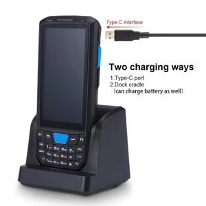 Terminal de datos móvil resistente de mano industrial portátil con escáner de código QR para inventario, dispositivo de almacenamiento de datos portátil, 2 unidades - Product Image 3