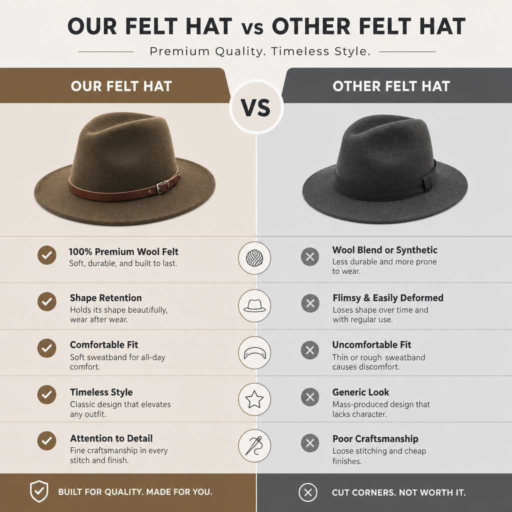 High-quality felt hat